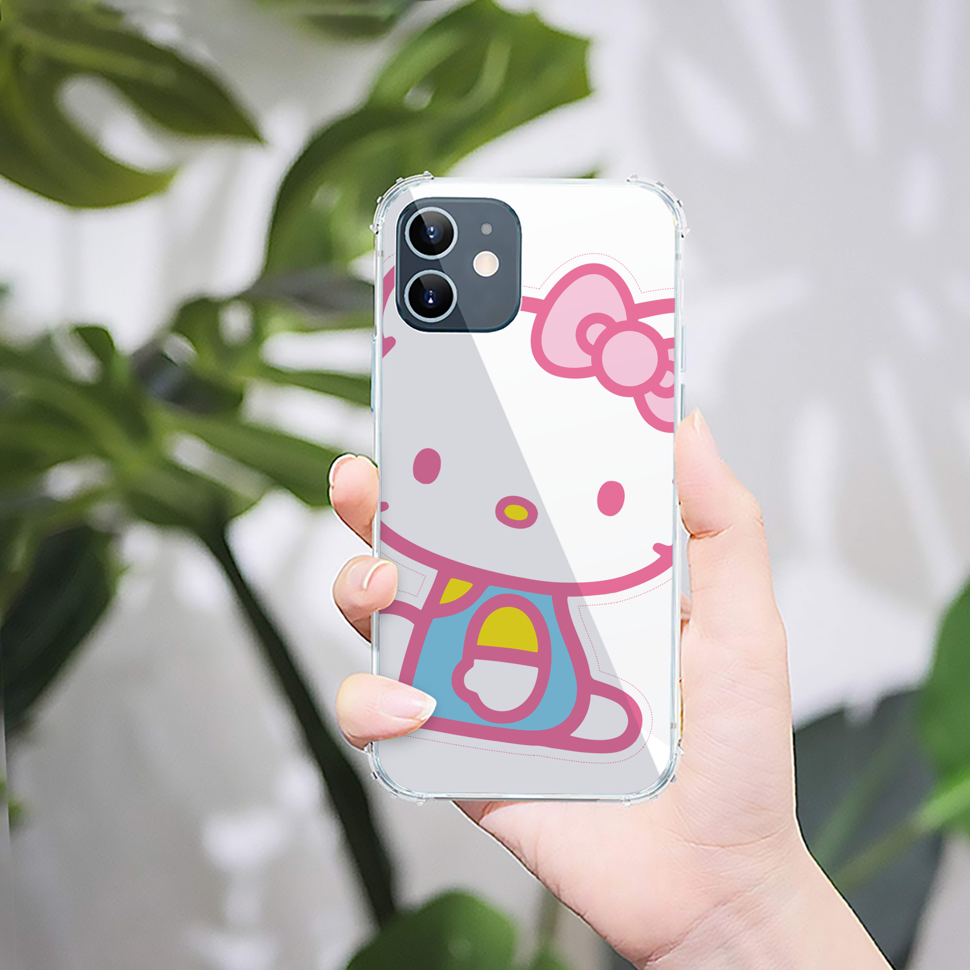 （画像用） Hello Kitty ハローキティ 【iPhone 12シリーズ対応】透明スマホケース（クリアソフトケース）